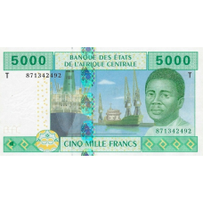 P109T Congo Republic - 5000 Francs Year 2002